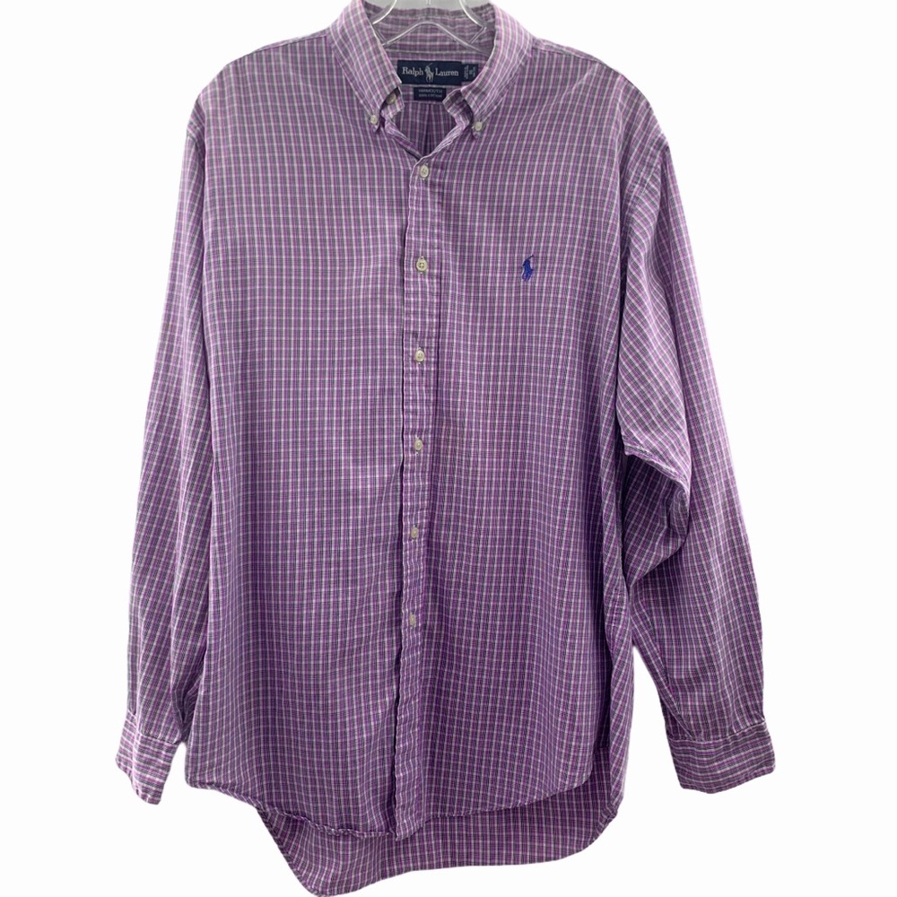 Ralph Lauren Checkered Print Button Down Shirt